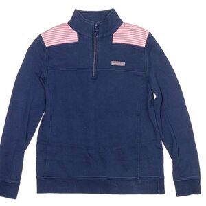 Vintage Vineyard Vines women’s shep shirt, large, navy with pink stripes